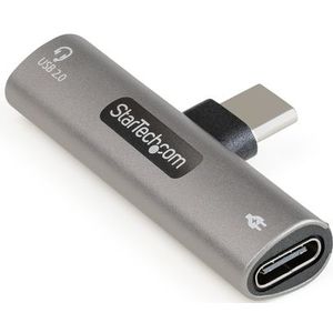 StarTech.com USB-C Audio & Oplaadadapter - USB-C Audio Adapter met USB-C Koptelefoon/Headset Poort en 60W USB Type-C Power Delivery Pass-through - Voor USB-C Telefoon/Tablet/Laptop