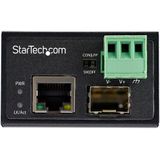 10/100 Mbit/s Media Converter - 100 Mbit/s SFP naar RJ45/Cat6 - IP-30 Behuizing - 12-56 V DC