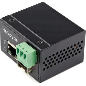 10/100 Mbit/s Media Converter - 100 Mbit/s SFP naar RJ45/Cat6 - IP-30 Behuizing - 12-56 V DC