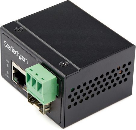 10/100 Mbit/s Media Converter - 100 Mbit/s SFP naar RJ45/Cat6 - IP-30 Behuizing - 12-56 V DC