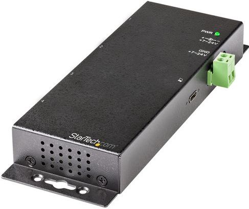 StarTech.com 4 Port USB C Hub 10Gbps - Industrial USB-C Hub - 2x USB-C & 2x USB-A - ESD Overspanningsbeveiliging - USB-C of USB-A Host - Monteerbare Metalen USB 3.2 Gen 2 Type-C Hub met Voeding