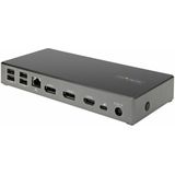 StarTech Drievoudig 4K (USB C), Docking station + USB-hub, Grijs