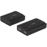 StarTech.com 4-Port USB 2.0 Extender Hub over Single CAT5e/CAT6 Ethernet Kabel (RJ45) - 100m - USB Extender Hub Adapter Kit - Metalen Behuizing - Extern Gevoed - 480 Mbps