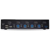StarTech.com 4-Port DisplayPort KVM Switch, 8K 60Hz / 4K 144Hz, Single Display, DP 1.4, 2x USB 3.0 Ports, 4x USB 2.0 HID Ports, Drukknop & Hotkey Schakelaar, TAA Compliant, OS Onafhankelijk, Metalen Behuizing