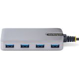 StarTech.com 4-Port USB Hub, USB 3.0 5Gbps, Bus Powered USB-A naar 4x USB-A Hub met Optionele Extra Power Input, Compacte Desktop/Laptop USB Hub, 30cm Kabel, USB 3.0 Expansion Hub