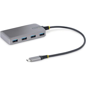 StarTech com 5G4AB-USB-C-HUB, USB 3.2 Gen 1 (3.1 Gen 1) Type-C, Micro-USB, USB 3.2 Gen 1 (3.1 Gen 1) (USB A), Docking station + USB-hub, Grijs