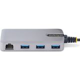 USB Hub - 3x USB-A 3.2 Gen 1 - Gigabit Ethernet - USB-C - 30 cm Kabel