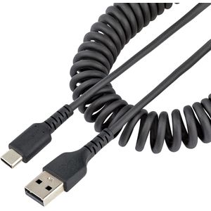 StarTech 0,5 meter USB A naar C Laadkabel - USB-C Spiraalkabel