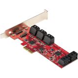 SATA III Controller - ASM1062 - 10 Poorts - PCIe x2 - 6 Gbps