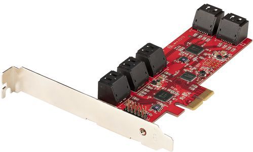 SATA III Controller - ASM1062 - 10 Poorts - PCIe x2 - 6 Gbps