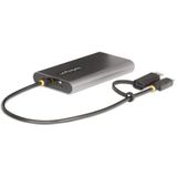 StarTech.com USB-C naar Dual-HDMI Adapter, USB-C of A naar 2x HDMI, 4K 60Hz, 100W Power Delivery Pass-Through, 30cm Ingebouwde Kabel, USB naar HDMI Multi-Monitor Converter voor Laptop