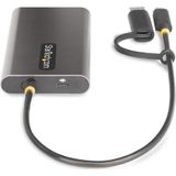 StarTech.com USB-C naar Dual-HDMI Adapter, USB-C of A naar 2x HDMI, 4K 60Hz, 100W Power Delivery Pass-Through, 30cm Ingebouwde Kabel, USB naar HDMI Multi-Monitor Converter voor Laptop