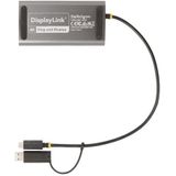 StarTech.com USB-C naar Dual-HDMI Adapter, USB-C of A naar 2x HDMI, 4K 60Hz, 100W Power Delivery Pass-Through, 30cm Ingebouwde Kabel, USB naar HDMI Multi-Monitor Converter voor Laptop