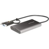 StarTech.com USB-C naar Dual-HDMI Adapter, USB-C of A naar 2x HDMI, 4K 60Hz, 100W Power Delivery Pass-Through, 30cm Ingebouwde Kabel, USB naar HDMI Multi-Monitor Converter voor Laptop