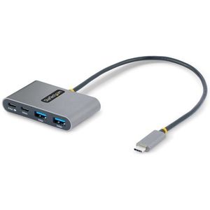 StarTech.com 4-Port USB-C Hub met 100W Power Delivery Pass-Through, 2x USB-A + 2x USB-C, 5Gbps, 30cm Kabel, Compacte Laptop/Desktop USB Type-C naar USB-A/C Hub
