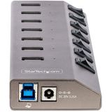 StarTech.com 7-Port Self-Powered USB-C Hub met Individuele On/Off Schakelaars, USB 3.0 5Gbps Expansion Hub met Power Supply, Desktop/Laptop USB-C naar USB-A Hub, USB Type C Hub met BC 1.2