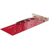 Quad-M.2-PCIe-SSD-Adapter-Zwart-Aluminium-4x-NVMe-AHCI-7.8GB/s