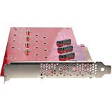Quad-M.2-PCIe-SSD-Adapter-Zwart-Aluminium-4x-NVMe-AHCI-7.8GB/s