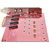 Quad-M.2-PCIe-SSD-Adapter-Zwart-Aluminium-4x-NVMe-AHCI-7.8GB/s