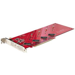 Quad-M.2-PCIe-SSD-Adapter-Zwart-Aluminium-4x-NVMe-AHCI-7.8GB/s