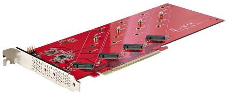 Quad-M.2-PCIe-SSD-Adapter-Zwart-Aluminium-4x-NVMe-AHCI-7.8GB/s