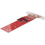 Startech - PCIe-uitbreidingskaart - Dual M.2 PCIe Card B - PCIe 4.0 x8 of x16 Slot