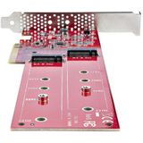 Startech - PCIe-uitbreidingskaart - Dual M.2 PCIe Card B - PCIe 4.0 x8 of x16 Slot