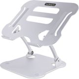 StarTech Verstelbare Laptopstandaard voor Bureau, Ergonomische Laptop Steun met Verstelbare Hoogte, Aluminium, 10kg Draagvermogen, Inklapbare Laptop Houder/Verhoger/Riser