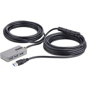 StarTech.com U01043-USB-EXTENDER interface hub USB 3.2 Gen 1 (3.1 Gen 1) Type-A 5000 Mbit/s Zwart, Zilver