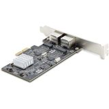 StarTech.com 2-Port 2.5Gbps NBASE-T PCIe Netwerkkaart, Intel I225-V, Dual-Port Computer Ethernet Adapter, Multi-Gigabit NIC, PCI Express Server LAN Kaart, Desktop Ethernet Interface