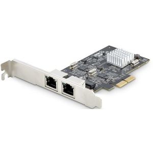 StarTech.com 2-Port 2.5Gbps NBASE-T PCIe Netwerkkaart, Intel I225-V, Dual-Port Computer Ethernet Adapter, Multi-Gigabit NIC, PCI Express Server LAN Kaart, Desktop Ethernet Interface
