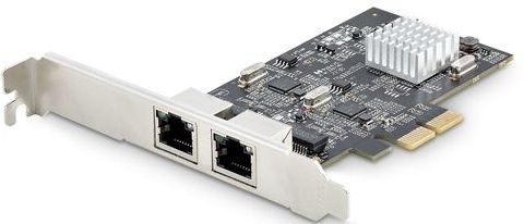 StarTech.com 2-Port 2.5Gbps NBASE-T PCIe Netwerkkaart, Intel I225-V, Dual-Port Computer Ethernet Adapter, Multi-Gigabit NIC, PCI Express Server LAN Kaart, Desktop Ethernet Interface