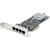 StarTech.com 4-Port 2.5Gbps NBASE-T PCIe Netwerkkaart, Intel I225-V, Quad-Port Computer Ethernet Adapter, Multi-Gigabit NIC, PCI Express Server LAN Kaart, Desktop Ethernet Interface