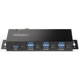 StarTech.com 7-Port Managed USB Hub met 4x USB-A, Heavy Duty met Industriële Stalen Behuizing, ESD & Overspanningsbeveiliging, Wand/Bureau/Din-Rail Montage, USB 3.0/3.1/3.2 Gen 1 5Gbps