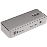 StarTech.com Dual-Laptop USB-C KVM Docking Station, Dual Monitor 4K 60Hz DisplayPort Dock, 5-Port USB Hub, GbE, 90W/45W Power Delivery voor Twee Laptops, Windows/Mac, Dual Host KVM Dock