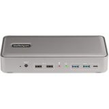 StarTech.com Dual-Laptop USB-C KVM Docking Station, Dual Monitor 4K 60Hz DisplayPort Dock, 5-Port USB Hub, GbE, 90W/45W Power Delivery voor Twee Laptops, Windows/Mac, Dual Host KVM Dock