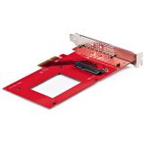 StarTech - U.3 naar PCIe Adapter - Rood - Geheugenkaartlezer