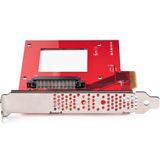 StarTech - U.3 naar PCIe Adapter - Rood - Geheugenkaartlezer