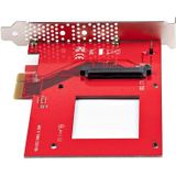 StarTech - U.3 naar PCIe Adapter - Rood - Geheugenkaartlezer