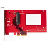 StarTech - U.3 naar PCIe Adapter - Rood - Geheugenkaartlezer