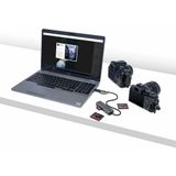 StarTech.com USB 3.0 Multi-Media Geheugenkaart Lezer, SD/microSD/CompactFlash Card Reader, Compacte 5Gbps USB Kaart Adapter, Externe USB-C Kaartlezer met ingebouwde USB-A Adapter, Werkt met elk besturingssysteem