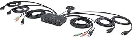 StarTech.com C2-DH46-UA2-CBL-KVM KVM-switch Zwart