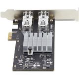 StarTech.com 2-Port GbE SFP Netwerkkaart, PCIe 2.0 x1, Intel I350-AM2 2x 1GbE Controller, 1000BASE Koper/Glasvezel, Dual-Port Gigabit Ethernet NIC, Desktop/Server Backplanes, Windows en Linux Compatibel