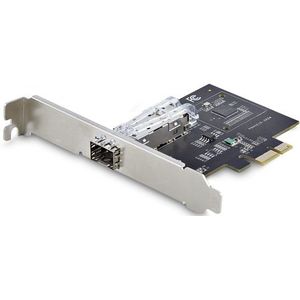 StarTech.com 1-Port GbE SFP Netwerkkaart, PCIe 2.1 x1, Intel I210-IS, 1GbE Controller, 1000BASE Koper/Glasvezel, Single-Port Gigabit Ethernet NIC, Desktop/Server Backplanes, Windows en Linux Compatibel