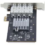 StarTech.com 4-Port GbE SFP Netwerkkaart, PCIe 2.0 x2, Intel I350-AM4 4x 1GbE Controller, 1000BASE Koper/Glasvezel, Dual-Port Gigabit Ethernet NIC, Desktop/Server Backplanes, Windows en Linux Compatibel