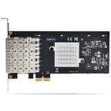 StarTech.com 4-Port GbE SFP Netwerkkaart, PCIe 2.0 x2, Intel I350-AM4 4x 1GbE Controller, 1000BASE Koper/Glasvezel, Dual-Port Gigabit Ethernet NIC, Desktop/Server Backplanes, Windows en Linux Compatibel