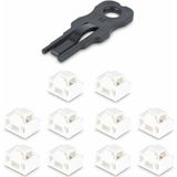 StarTech - RJ45-poortsloten - Wit - Set van 10 - Met Veiligheidssleutel