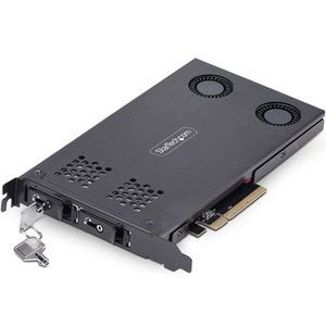 StarTech - Dual-Bay M.2 NVMe SSD naar PCIe x8 - Afneembaar Mobiel Rack - Hot-swap Drive Bay