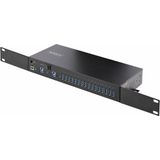 StarTech.com 16-Port Industrial USB 5Gbps Hub with Power Adapter, Metal Enclosure, Mountable, ESD Protection, Terminal Block Power, USB Charging,