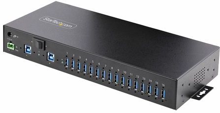 StarTech.com 16-poorts USB Hub - Industrieel - Metalen Behuizing - 5 Gbit/s - 160W Externe Voeding